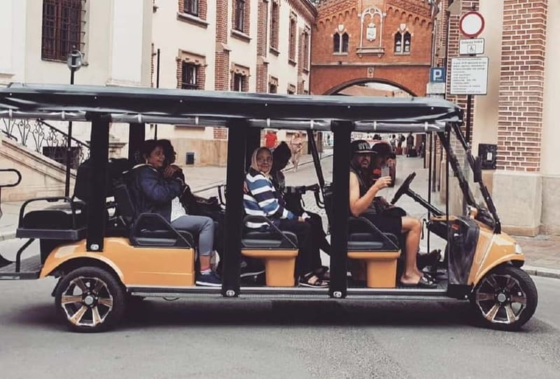 City Tour Cracow golf car plus Cruise on the Vistula River. - From hotel pickup to a golf cart view of Old Krakow