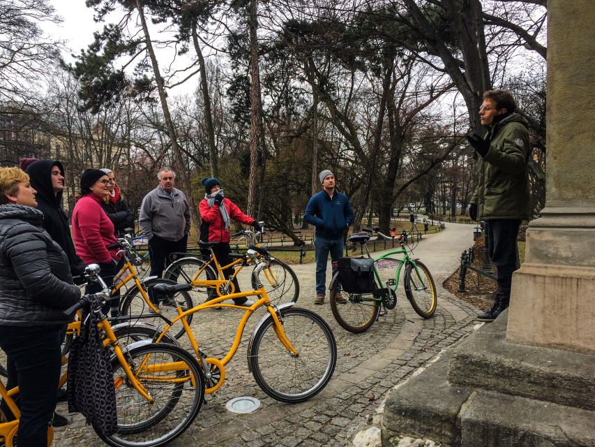 Krakow: Bike Tour of the Old Town, Kazimierz, and the Ghetto - How the tour sets you up, starting at Adam Mickiewicz in the Main Market
