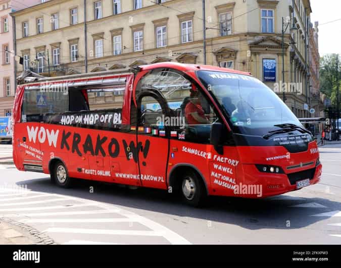 Krakow City SightSeeing hop on hop off bus and city game - The Old Town Game, City Teleport Turns Streets Into a Challenge