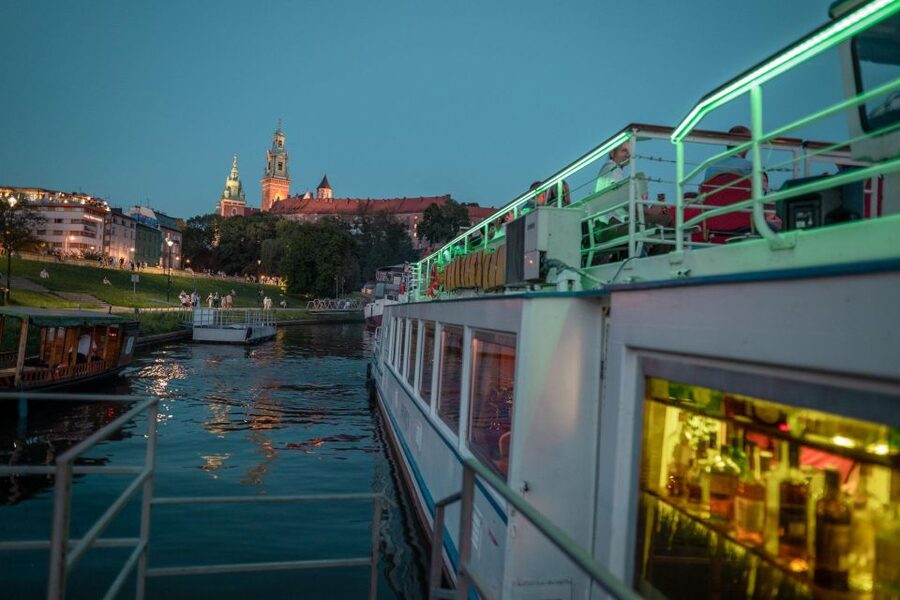 Krakow: Evening Cruise with a Glass of Wine - River icons you can actually spot: Dragon, Pig, balloon, and more