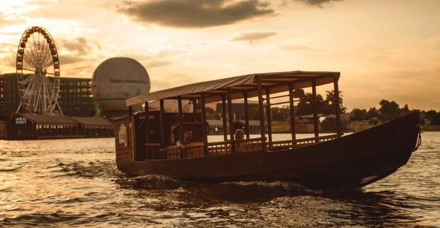 Krakow: Vistula Night Cruise by Gondola w/ Audio Commentary - Where the cruise starts at Mauritania Barge (near Bernatka footbridge)